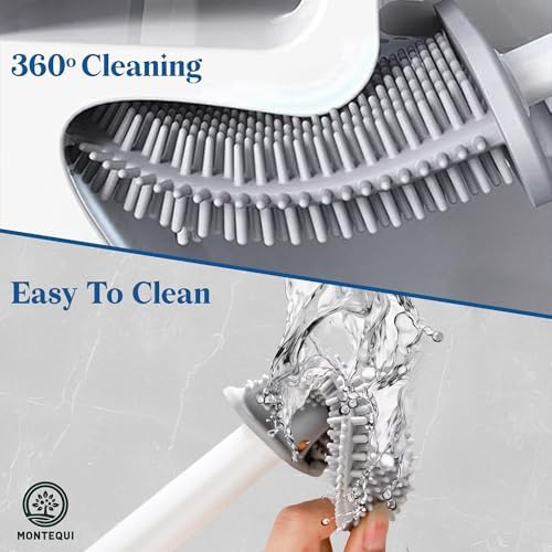 Montequi Toilet Brush with Silicone Dispenser Set