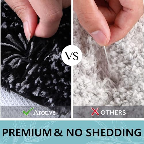 Arotive Microfiber Bath Mat 24 x 16 Black