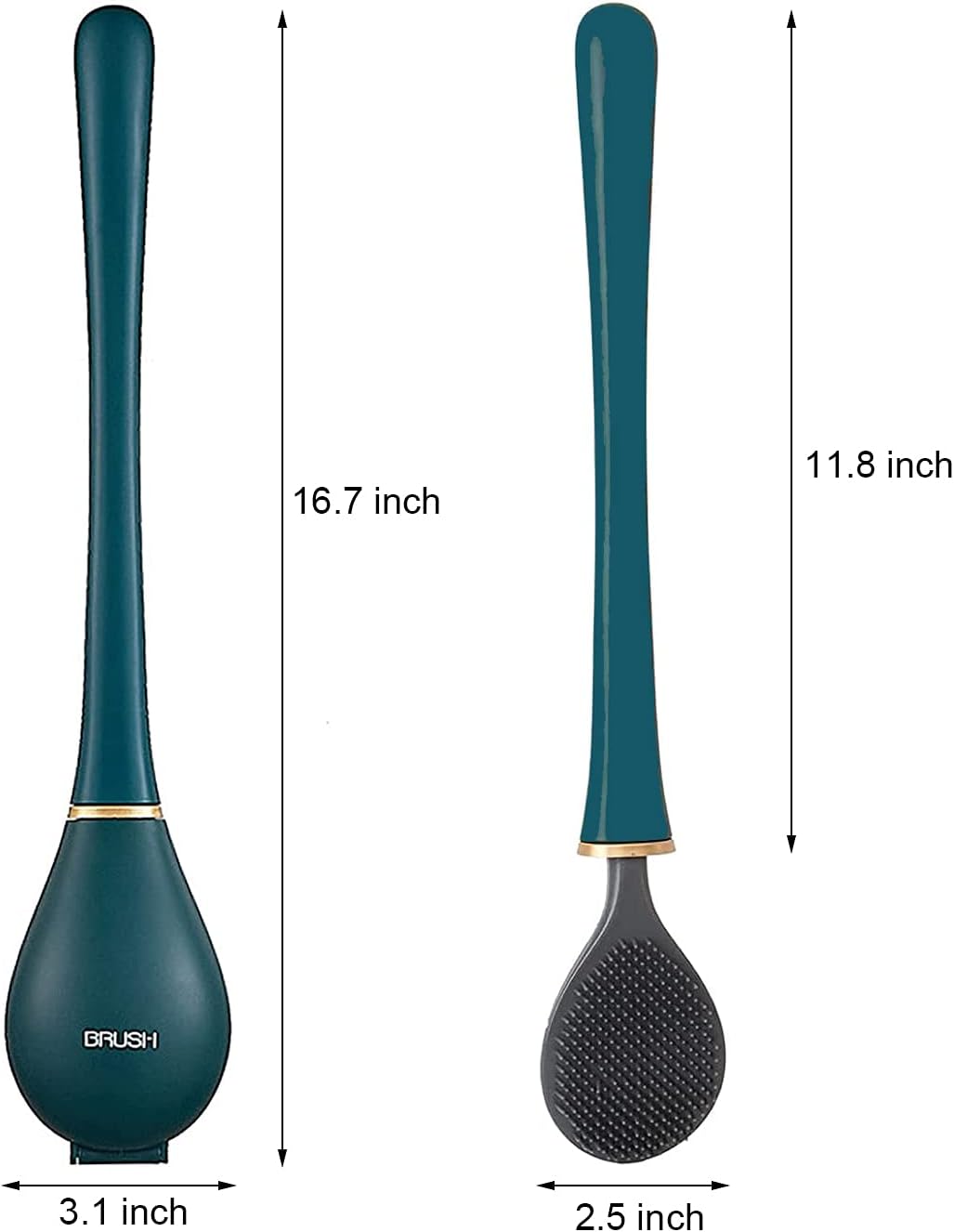 ZHYUAO Dark Green Toilet Brush Holder Set