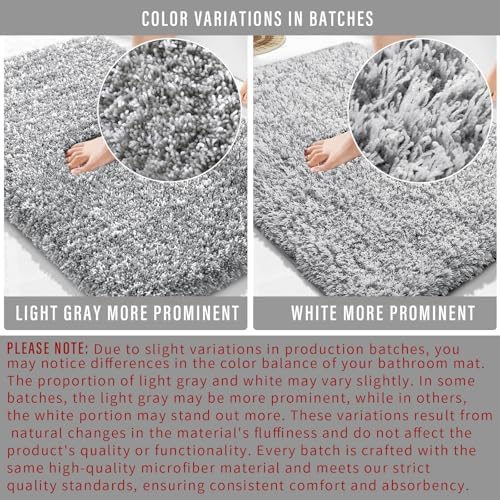 Yimobra Non Slip Bathroom Rug 36x24 Ultra Soft Microfiber Bath Mat