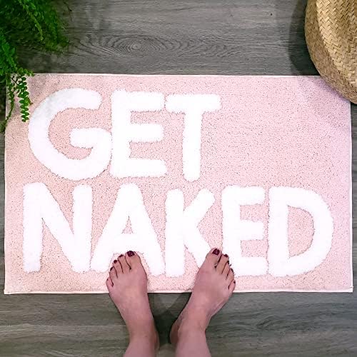 New Mungo Get Naked Bath Mat Pink - 31 x 20