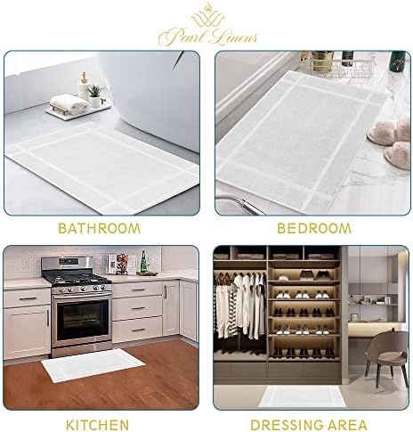 Pearl Linens 6 Pack Cotton Bath Mats 20x30in