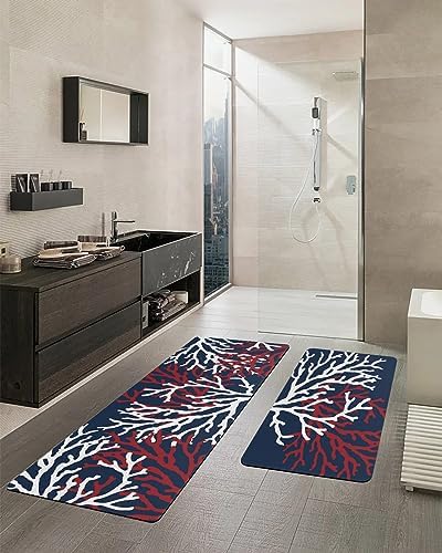 2PCS Non-Slip Diatomite Bath Mat Set for Shower