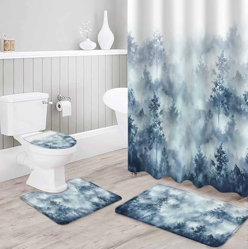 ZOE GARDEN Blue Forest Bathroom Set