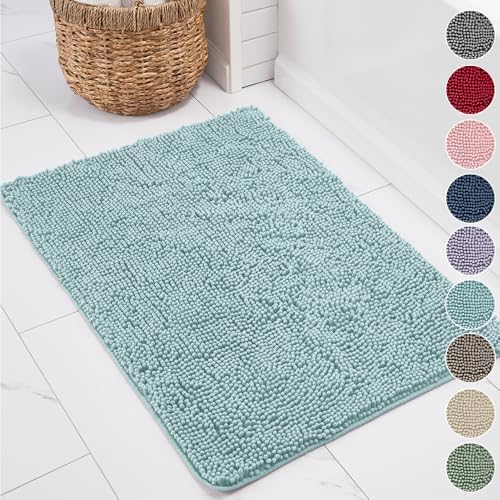 KANGAROO Plush Bath Rug 24x17 Seafoam