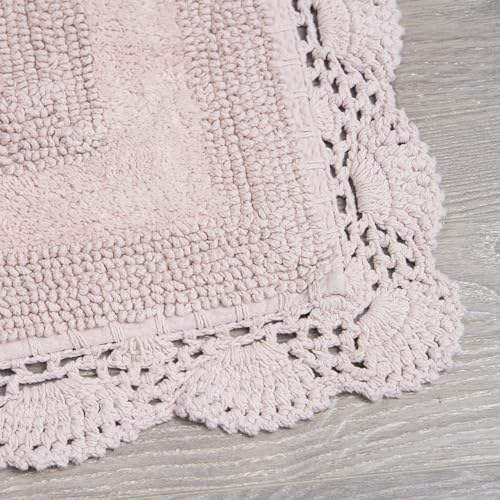 Laura Ashley Dusty Pink Cotton Bath Mat 21x34