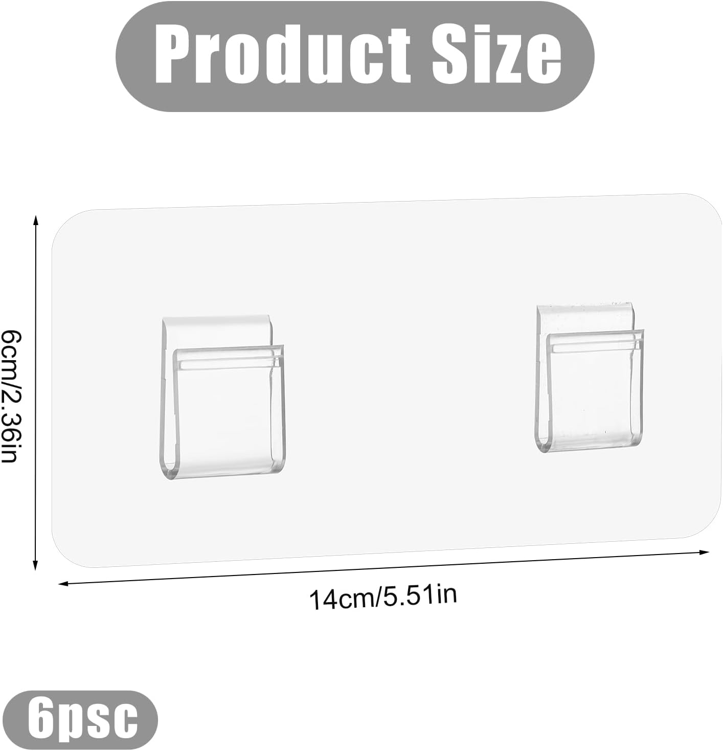Gjinxi 6-Piece Waterproof Shower Caddy Replacement Hooks