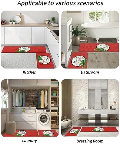 2PCS Summer Watermelon Bath Mat Non-Slip Diatomite Set