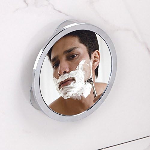 InterDesign iDesign Gia Metal Suction Mirror for Bathroom
