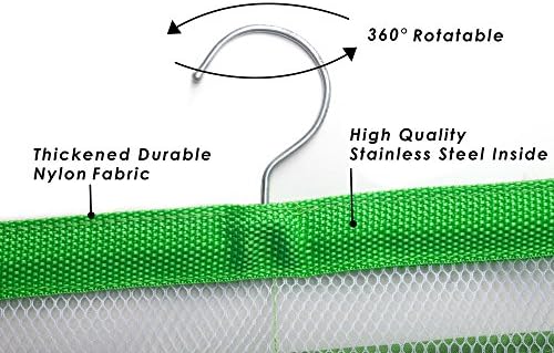 ALYER 6 Pocket Hanging Mesh Shower Caddy Green