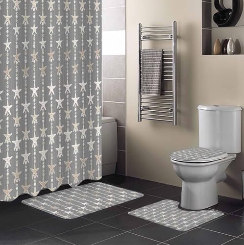 ZOE GARDEN Starfish Grey Bathroom Set 1