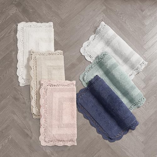 Laura Ashley Dusty Pink Cotton Bath Mat 21x34
