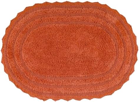 Royal Blaze Reversible Cotton Bath Mat Runner 24x36 Rust