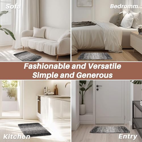 Rainflow 16x24 Inch Grey Absorbent Bath Mat