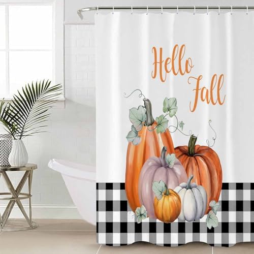 Thanksgiving Bathroom Set with Shower Curtain Rug and Accessories