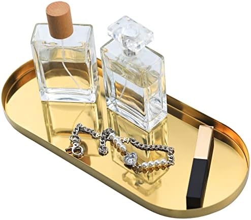 FREELOVE Gold Mirror Tray for Bathroom Vanity