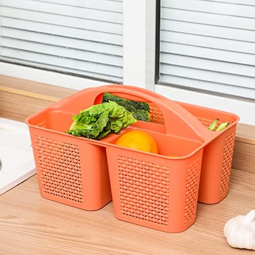 UUJOLY Portable Shower Caddy Bucket with Handle and 3 Compartments
