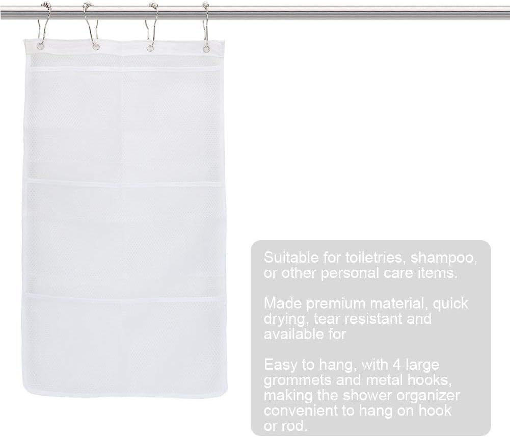 Keenso Mesh Shower Organizer with 6 Pockets 60x33cm 1