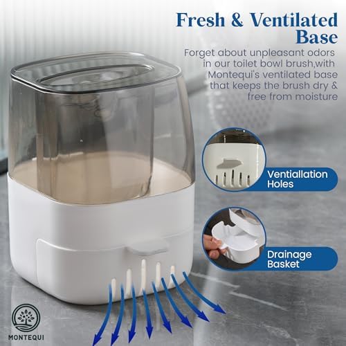 Montequi Toilet Brush with Silicone Dispenser Set