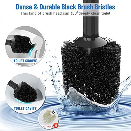 Uptronic Toilet Plunger and Brush Set with Holder