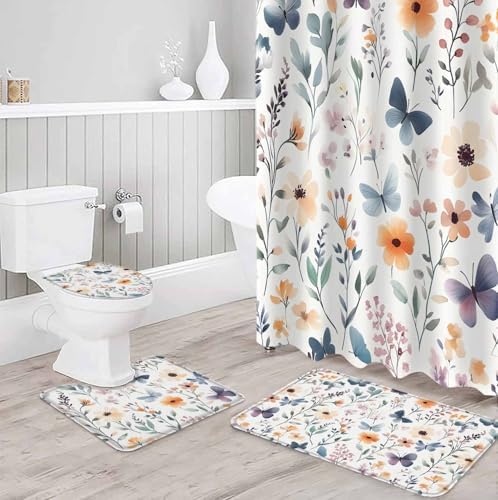 ZOE GARDEN Botanical Flower Bathroom Set
