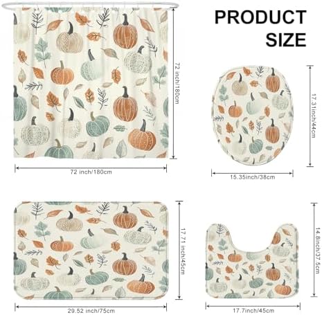 4PCS Fall Kids Pumpkin Bath Accessory Set