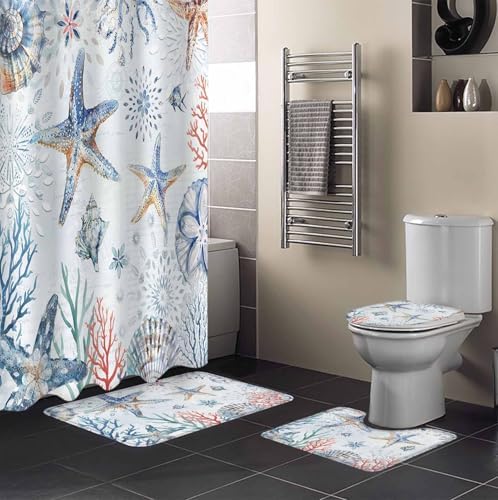 ZOE GARDEN Blue Starfish Bathroom Set 1