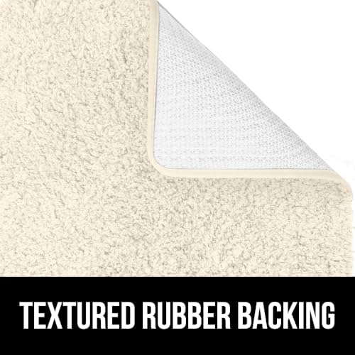 Gorilla Grip Premium Luxury Bath Rug Ivory 36x24