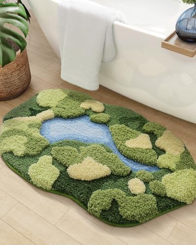 DEXI Moss Green Bath Mat 20x32
