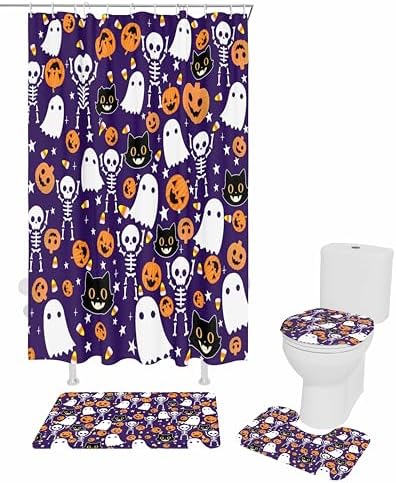 ZOE GARDEN Halloween Purple Bathroom Set