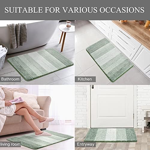 Kmson Ombre Bath Mat Green 20x32