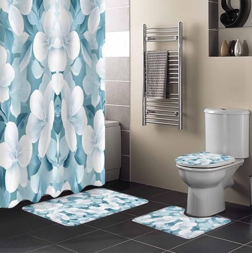 ZOE GARDEN Watercolor Flowers Bathroom Set 1