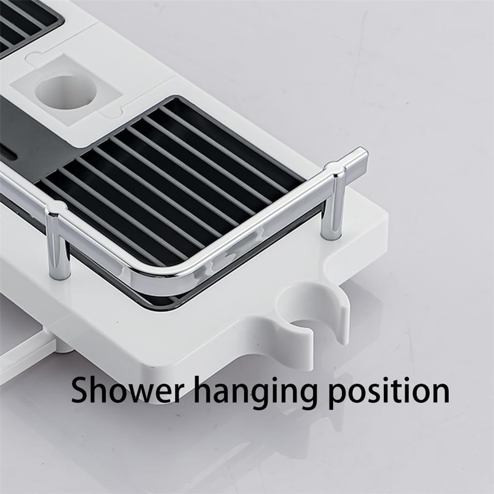 Gnozuiky Bathroom Shelf - Liftable Shower Rack with Easy Installation