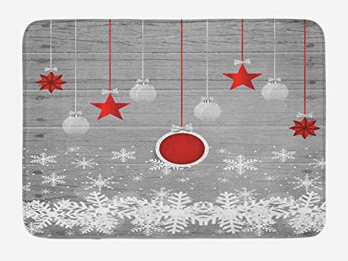 Ambesonne Christmas Bath Mat Plush Non-Slip