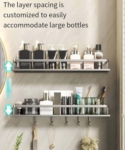 XVESOY Shower Caddy 2-Pack Adhesive Organizer