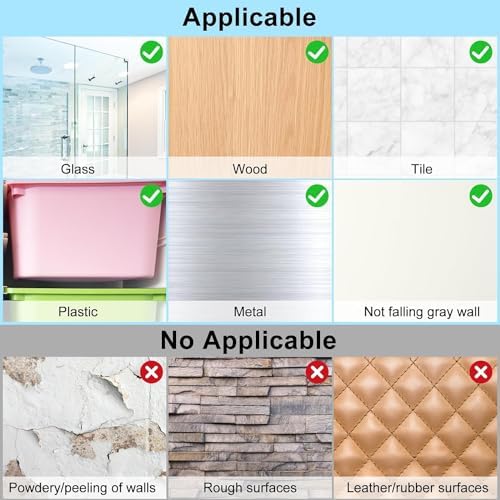 Shower Caddy Adhesive Hooks 15-Pack Strong Suction Stickers
