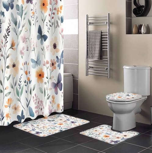 ZOE GARDEN Botanical Flower Bathroom Set