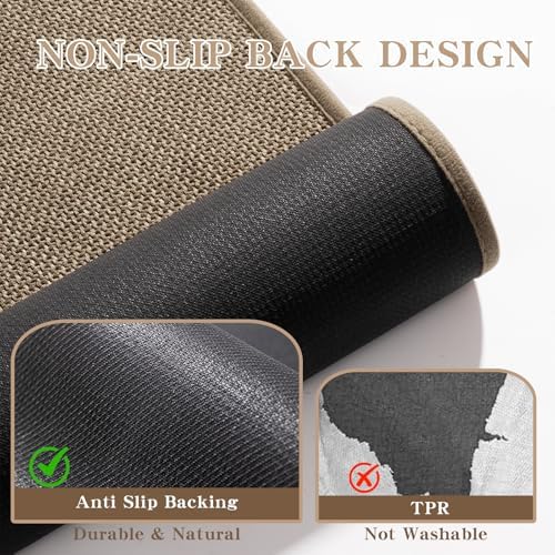 Chakme Ultra Thin Non Slip Bath Mat 24x17 Dark Beige
