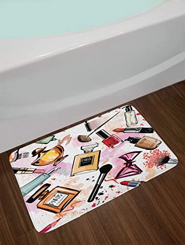 Ambesonne Pink Salmon Bath Mat 302 x 20 Plush Non-Slip Design