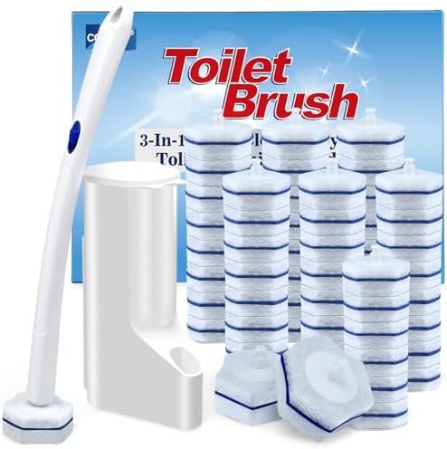 COBETE Toilet Brush Wand Kit with 56 Refills 1