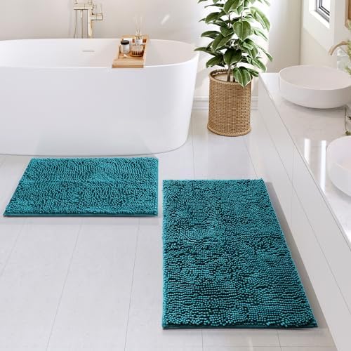 Hearth Harbor Teal Bath Rug Set 2 Piece 1