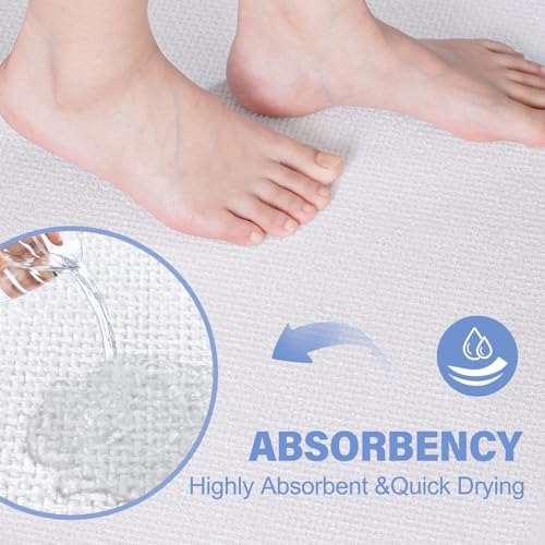 Aimissk Chenille Bath Mat Non Slip 16x24 Inch