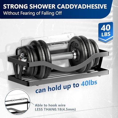 FGSAEOR 4Pack Adhesive Hooks for Shower Caddy