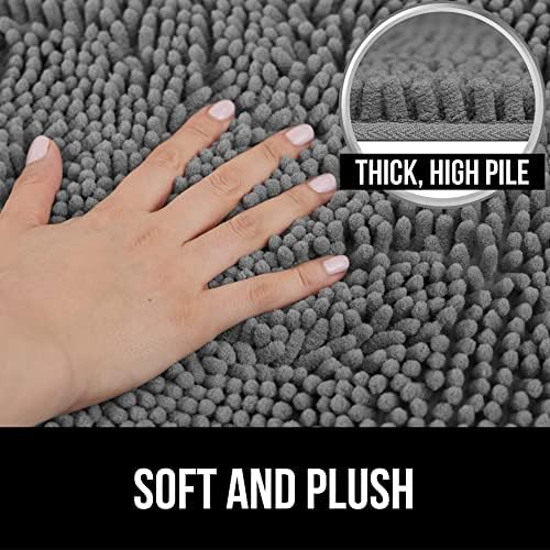 GORILLA GRIP Bath Rug Set with Shower Mat 2 Item Bundle