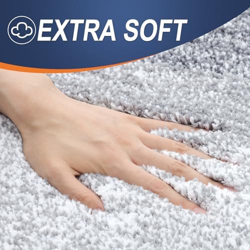OLANLY 30x20 Light Grey Bath Rug Mat