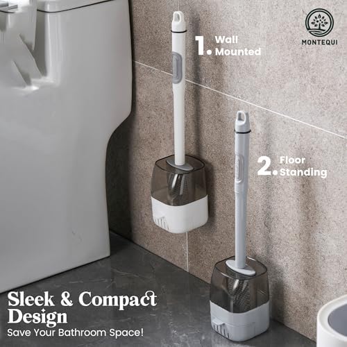 Montequi Toilet Brush with Silicone Dispenser Set