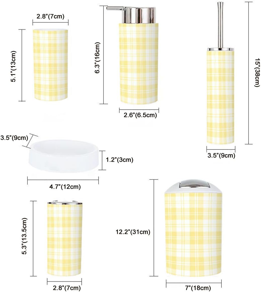 TRANQDEHOM 6-Piece Bathroom Accessory Set