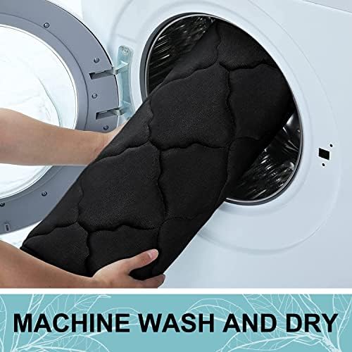 OLANLY Memory Foam Bath Mat 24x16 Black