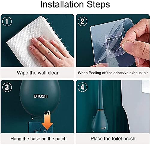 ZHYUAO Dark Green Toilet Brush Holder Set
