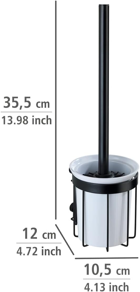 WENKO Classic Plus Black Toilet Brush Holder